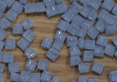 blue polycarbonate plastic pellets