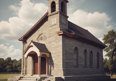 A curved facade covered in white latticework