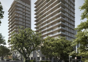 Case Alameda Moinhos — concreto aparente em subsolo, Moinhos de Vento, Porto Alegre RS, 2026. 