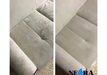 Nettoyage canapé avant après à la Rochelle