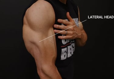 a man with a large arm and a large arm