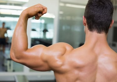 a man with a muscular body and a muscular body