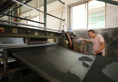 Laser bonding process used for foam fitness accessories based on material type