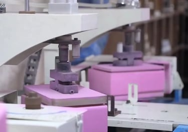 Edge trimming process to shape yoga blocks accurately