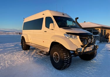 4x4 at Gulfoss waterfall, Iceland