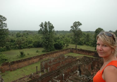 Tracey Billington at the Temples of Angkor, Siem Reap, Cambodia