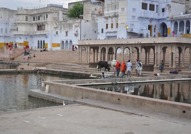 Pushkar lake and ghats, Rajasthan, India