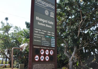 Bhangazi gate, Isimangaliso wetland park, St Lucia, South Africa