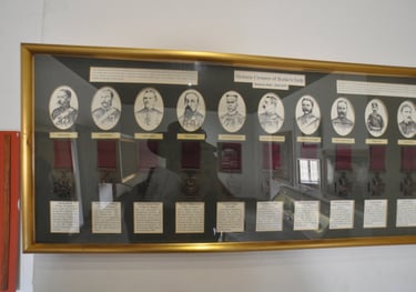 victoria crosses at the Rork's Drift Battlefield site and museum, Rork's Drift, South Africa