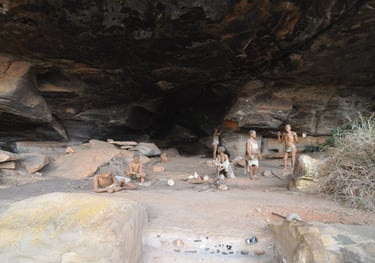 the Bushmans cave, Giants Castle, South Africay Billington at