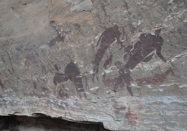 The Bushman San cave paintings, Giants Castle, South Africa