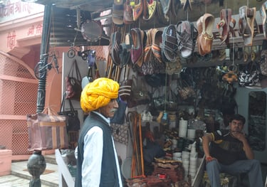 men in the streets of Pushkar , Rajasthan, India