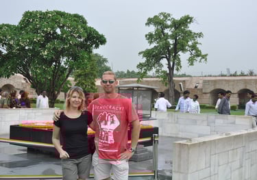Gandhi memorial, Raj Ghat, New Delhi, India