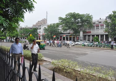 conaught place, new delhi, india