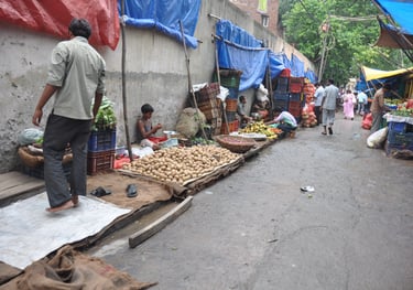 Arakashan Road market, New Delhi, India