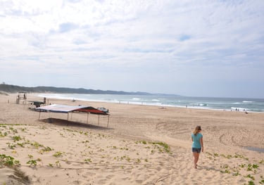 Cape Vidal Beach in the Isimangaliso wetland park, St Lucia, South Africa