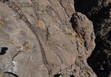 chain ladder route, Drakensberg escarpment, South Africa