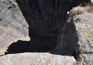The chain ladder ascent, Sentinel Peak, Drakensberg mountains, South Africa.