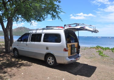 Beach park up at playa del Cocos, Guancastle, Cosrta Rica