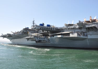 The USS Midway, a retired aircraft carrier, San Diego, California