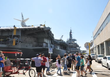 The USS Midway, a retired aircraft carrier, San Diego, California