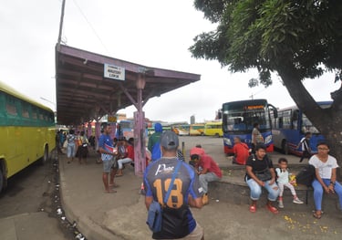 suva bus station and market, fiji