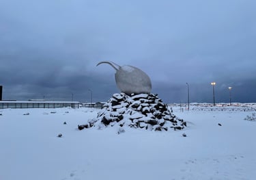 sculpture by Reykjavic airport, Iceland