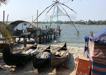Chinese fishing nets, Kochi, Kerala, India