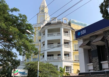 colonial buildings in Kochi, Kerala, India