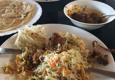 meal in a restaurant in Kochi, Kerala, India
