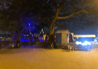 Night stalls near Nehru Park, Kochi, Kerala, India