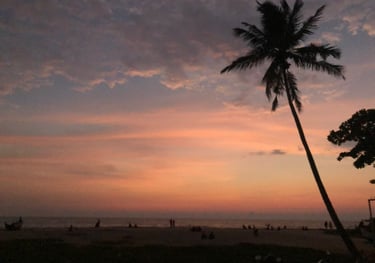 sunset at Vijay beach, Alappuzha, Kerala, India