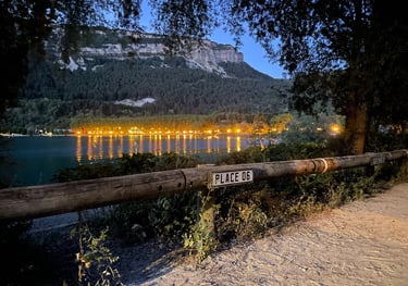 Lac Du Nantua at night, Nantua, France