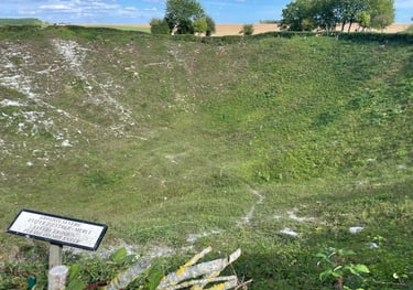 lochnagar crater, Somme Valley, France