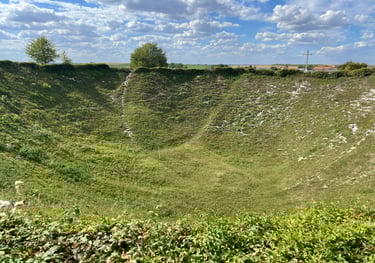 lochnagar crater, Somme Valley, France