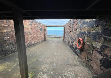 The old lifeboat station on the Hilbre Island, West Kirby, The Wirral