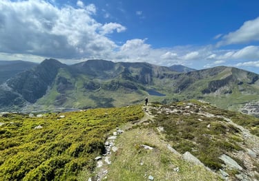 the path from the troll bridge up to the summit of Pen yr Ole Wen