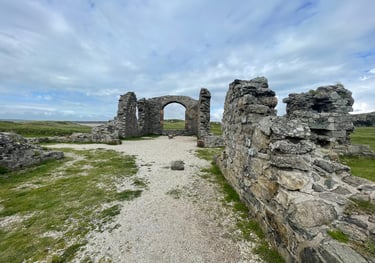 ruins of St Dwynwens church at Newborough