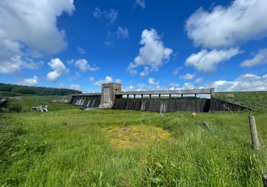 The Cefni Reservoir dam, Llangefni