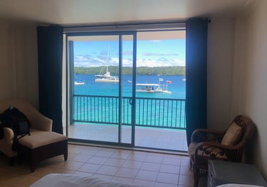 Puataukanave hotel room view, Neiafu, Vava'u, the Kingdom of Tonga