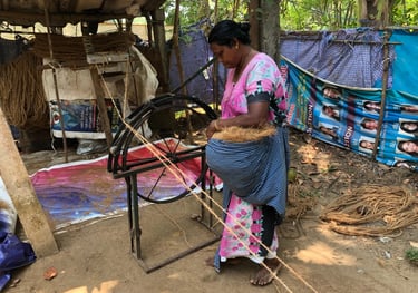 family skills in a traditional home in Kochi, Kerala, India