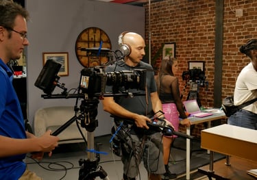Custom studio sets for TV, Films and Podcasts