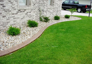 Edging lawns in Pocklington