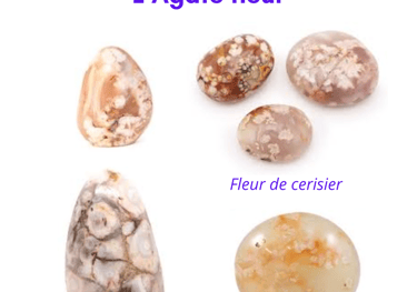 Les pierres naturelles Agate fleur Les Couleurs de Lo