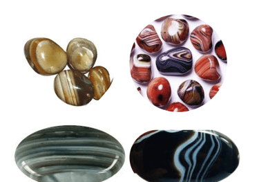 Les pierres naturelles Agate rubanée Les Couleurs de Lo