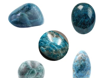 Les pierres naturelles Apatite bleue Les Couleurs de Lo