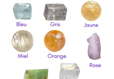 Les pierres naturelles Calcite optique Les Couleurs de Lo