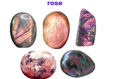 Les pierres naturelles Labradorite rose Les Couleurs de Lo
