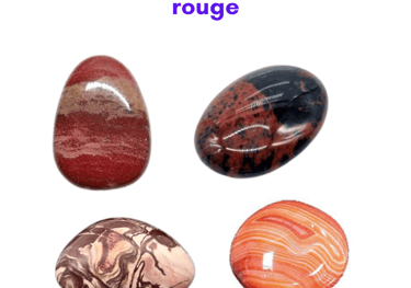 Les pierres naturelles Jaspe arc-en-ciel rouge Les Couleurs de Lo