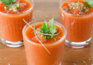 gazpacho anduluz en vaso